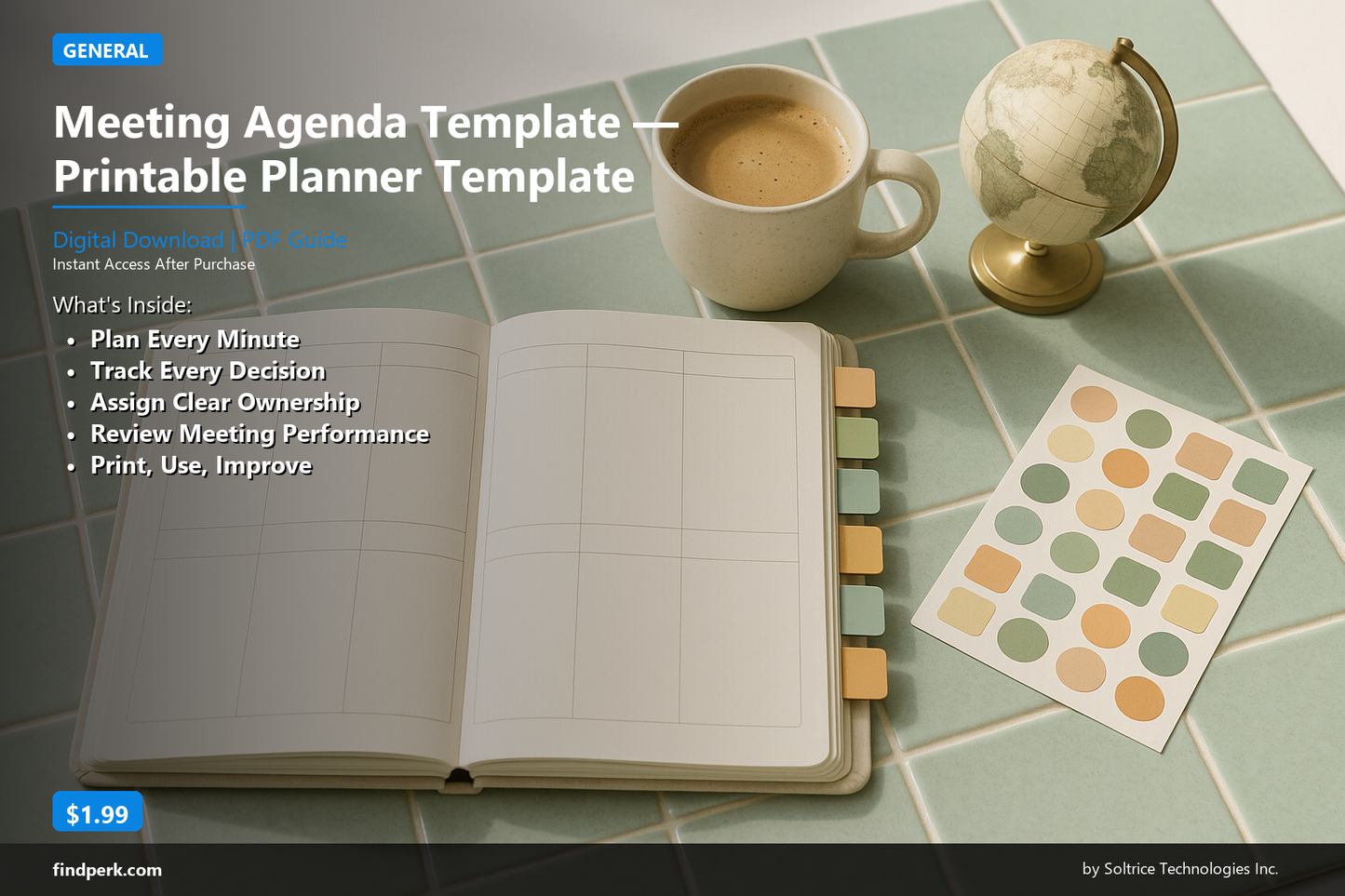 Meeting Agenda Template — Printable Planner Template