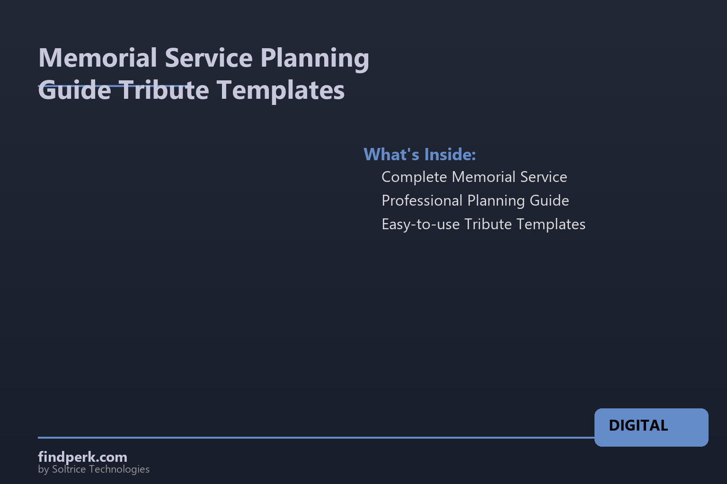 Memorial Service Planning Guide Tribute Templates