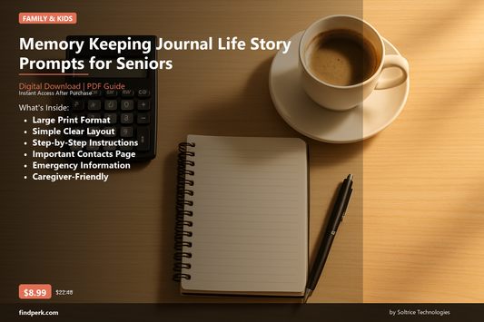 Memory Keeping Journal Life Story Prompts for Seniors - Cover