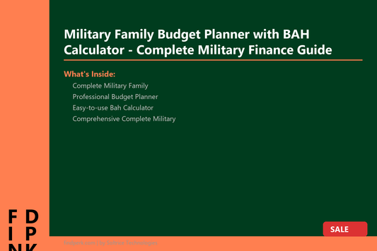 Military Family Budget Planner with BAH Calculator - Complete Military Finance Guide