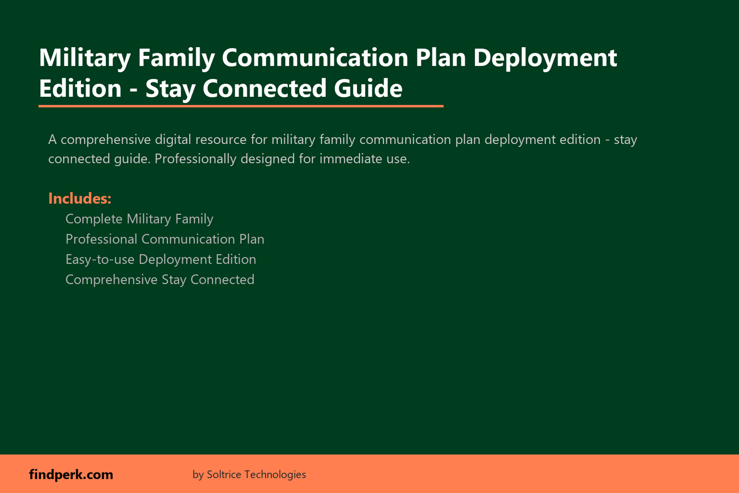 Military Family Communication Plan Deployment Edition - Stay Connected Guide