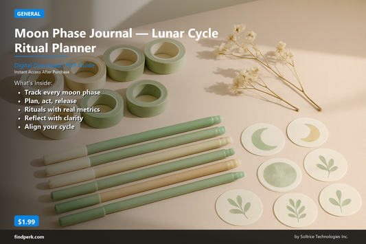 Moon Phase Journal — Lunar Cycle Ritual Planner
