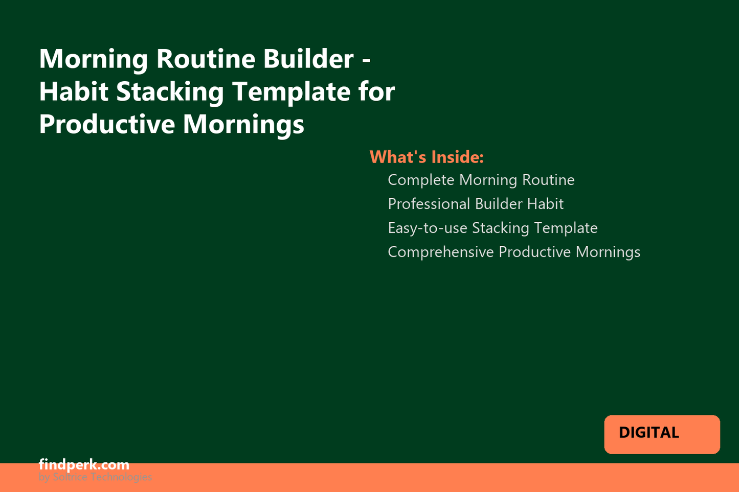 Morning Routine Builder - Habit Stacking Template for Productive Mornings
