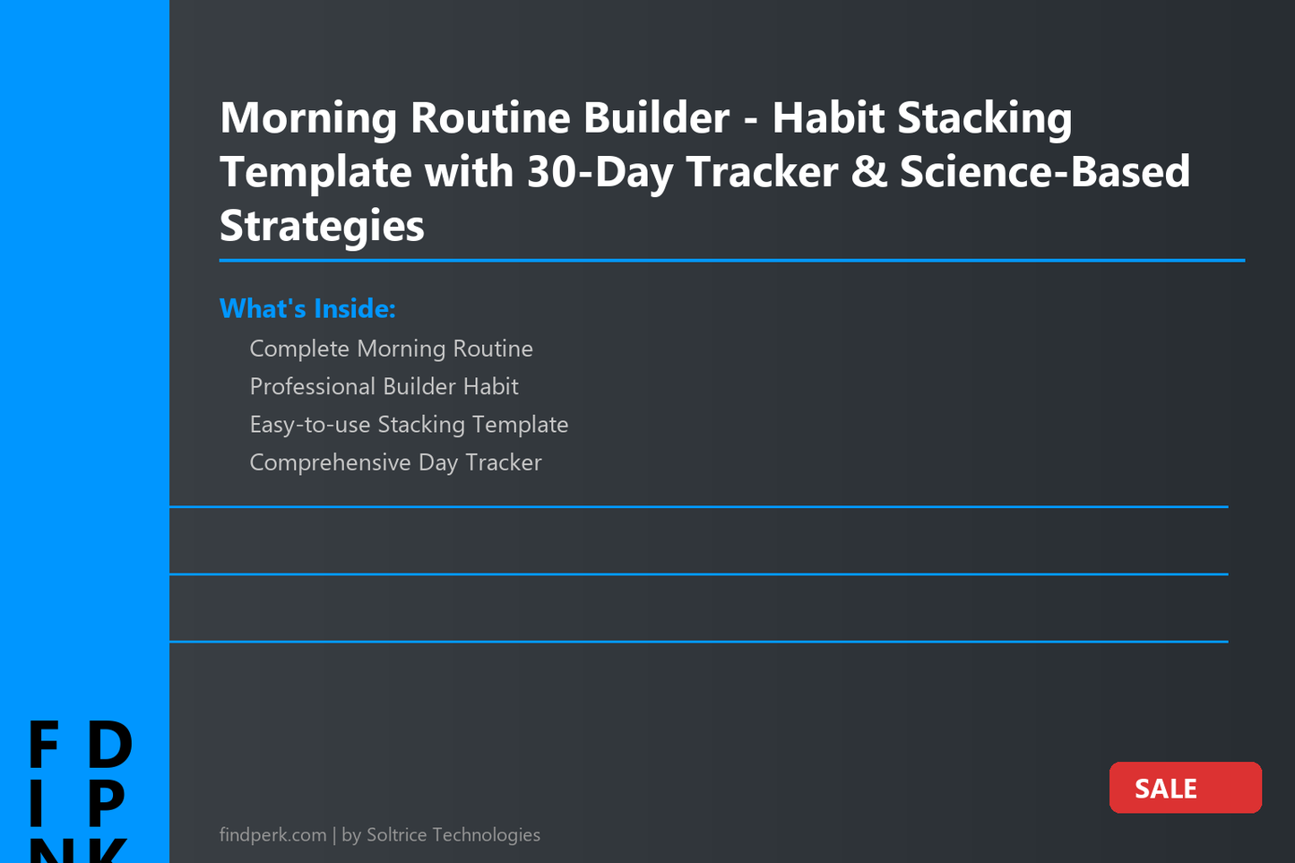 Morning Routine Builder - Habit Stacking Template with 30-Day Tracker & Science-Based Strategies