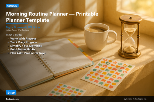 Morning Routine Planner — Printable Planner Template