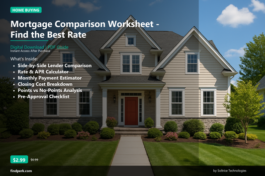 Mortgage Comparison Worksheet - Find the Best Rate
