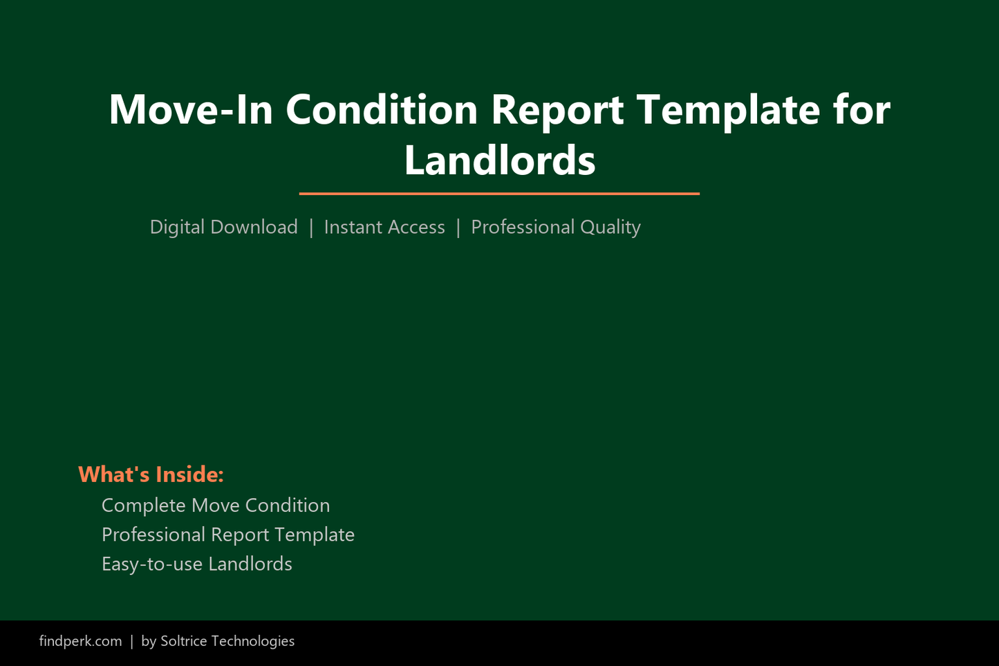 Move-In Condition Report Template for Landlords