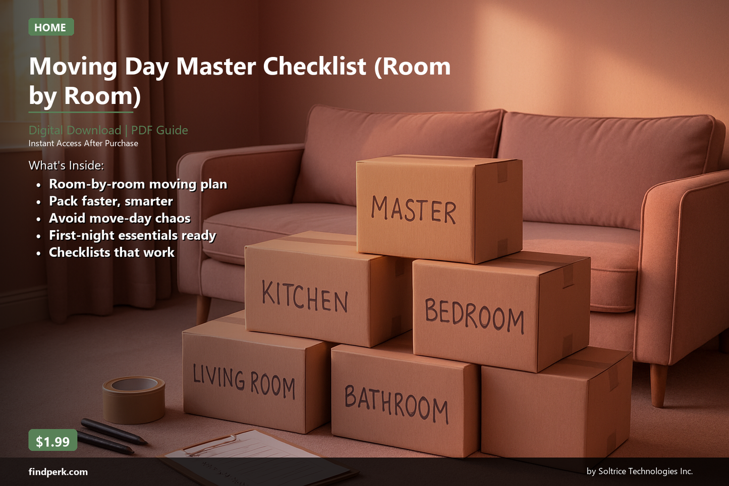 Moving Day Master Checklist (Room by Room)