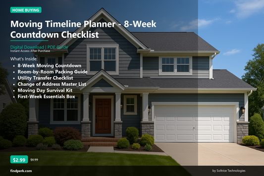 Moving Timeline Planner - 8-Week Countdown Checklist