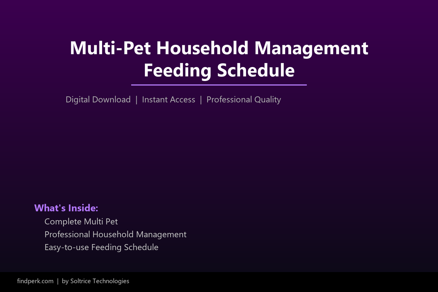 Multi-Pet Household Management Feeding Schedule