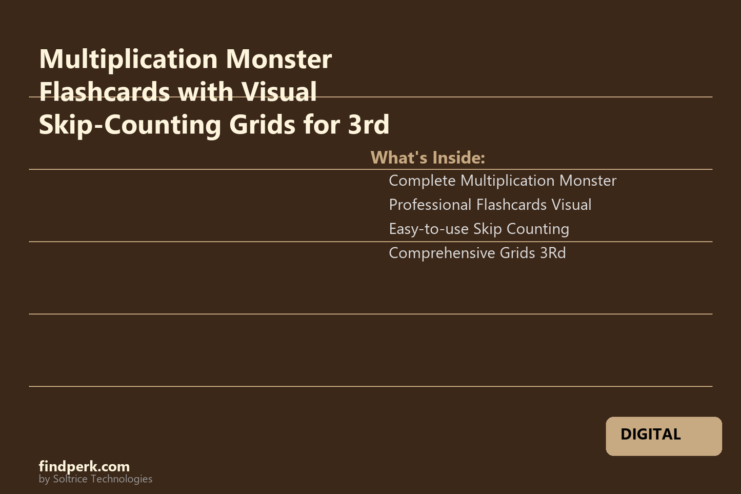 Multiplication Monster Flashcards with Visual Skip-Counting Grids for 3rd Graders