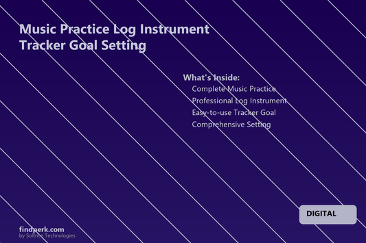 Music Practice Log Instrument Tracker Goal Setting