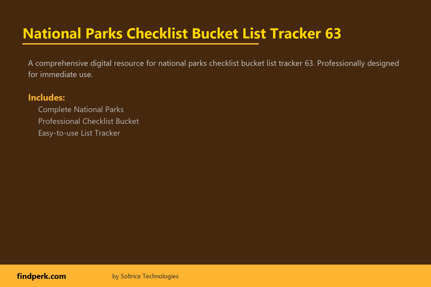 National Parks Checklist Bucket List Tracker 63