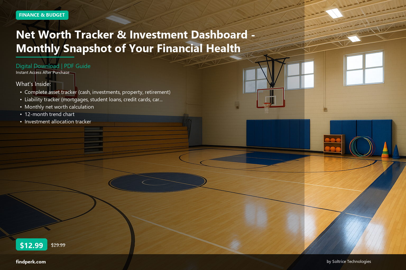 Net Worth Tracker & Investment Dashboard - Monthly Snapshot of Your Financial Health - Cover