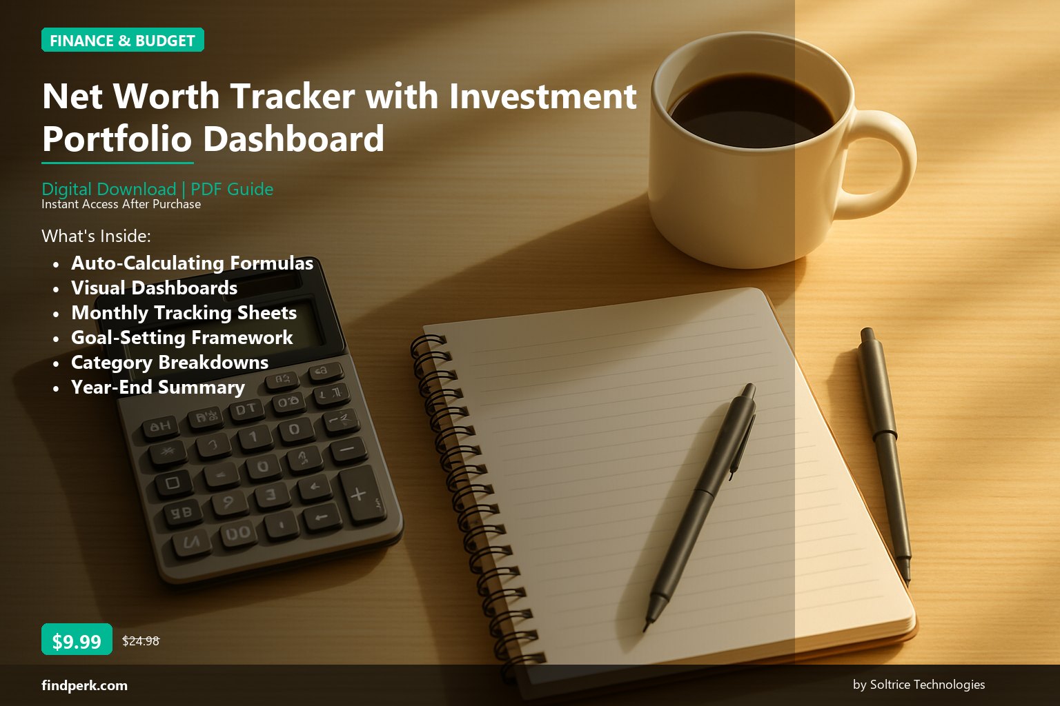 Net Worth Tracker with Investment Portfolio Dashboard - Cover