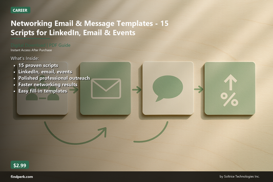 Networking Email & Message Templates - 15 Scripts for LinkedIn, Email & Events