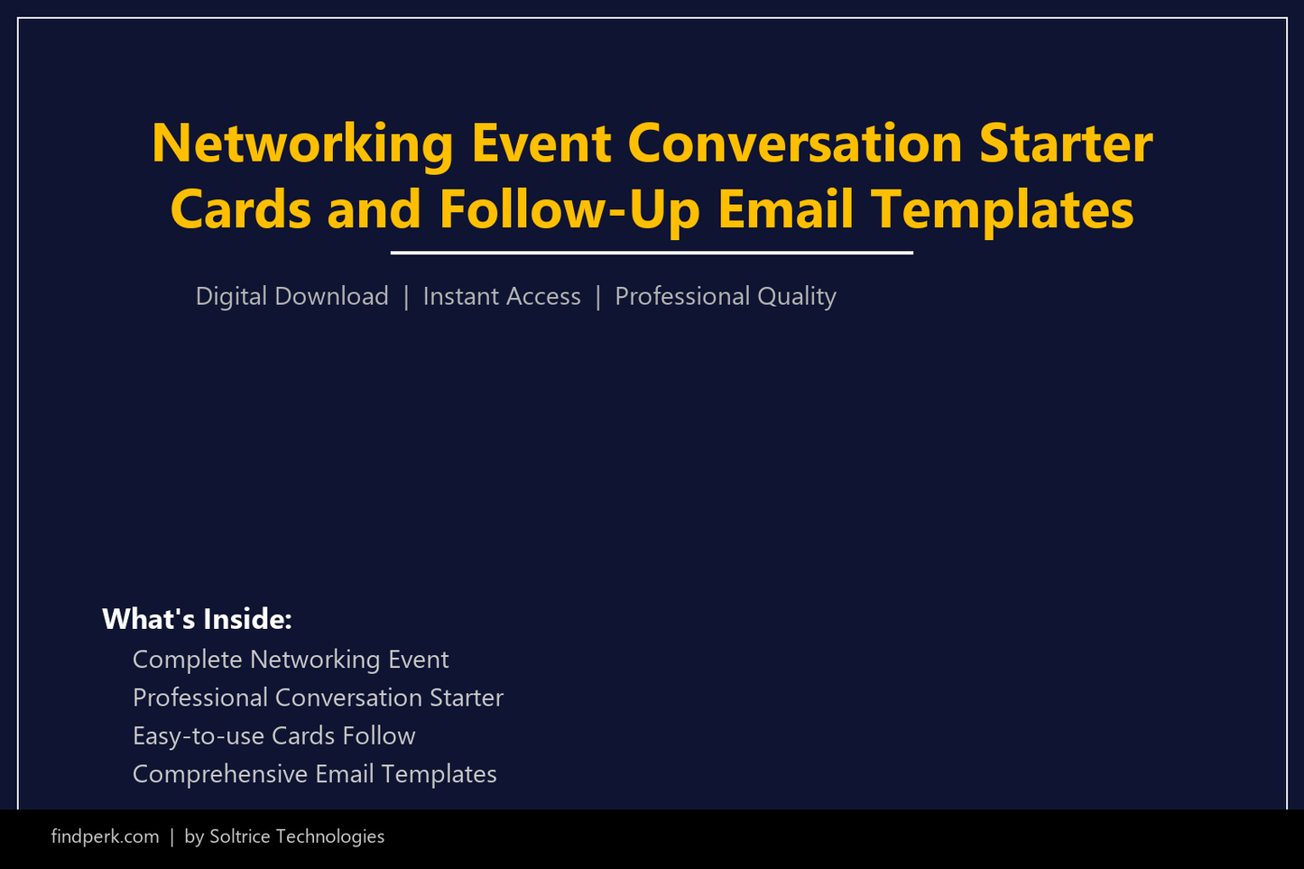 Networking Event Conversation Starter Cards and Follow-Up Email Templates