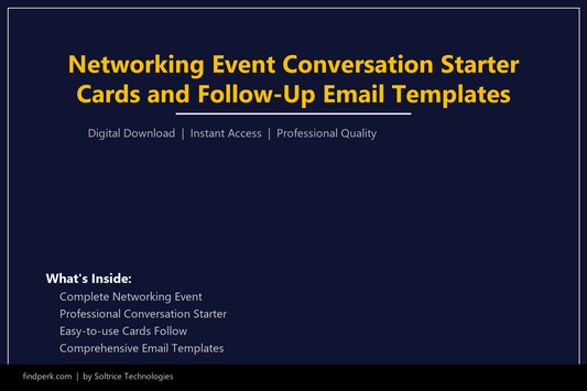 Networking Event Conversation Starter Cards and Follow-Up Email Templates