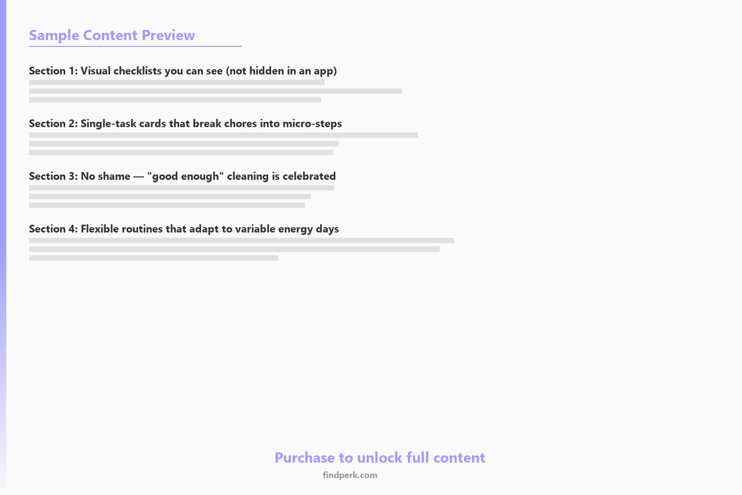 Neurodivergent Household Management System - ADHD & Autism-Friendly Home Organization - Content Preview