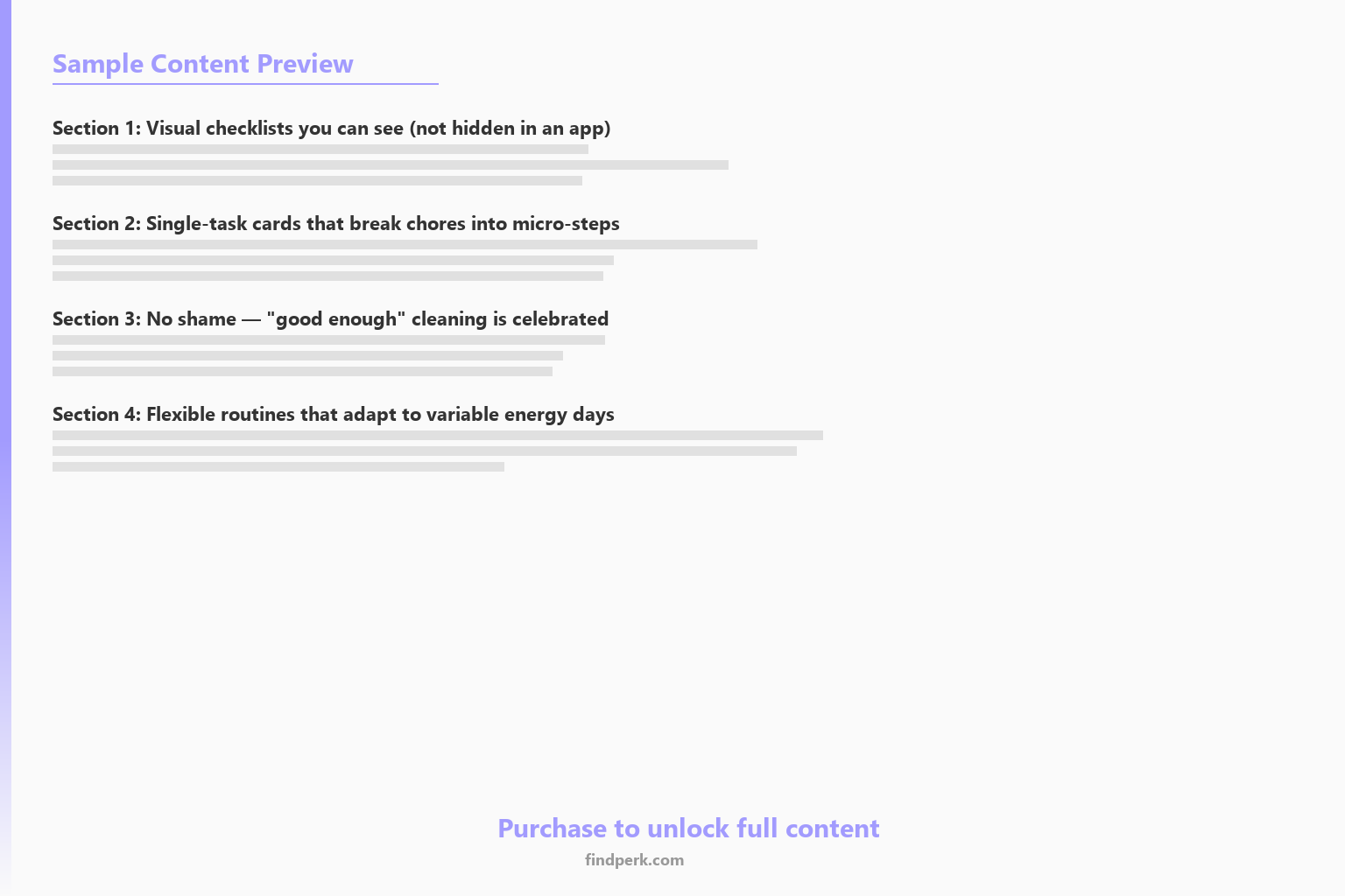 Neurodivergent Household Management System - ADHD & Autism-Friendly Home Organization - Content Preview