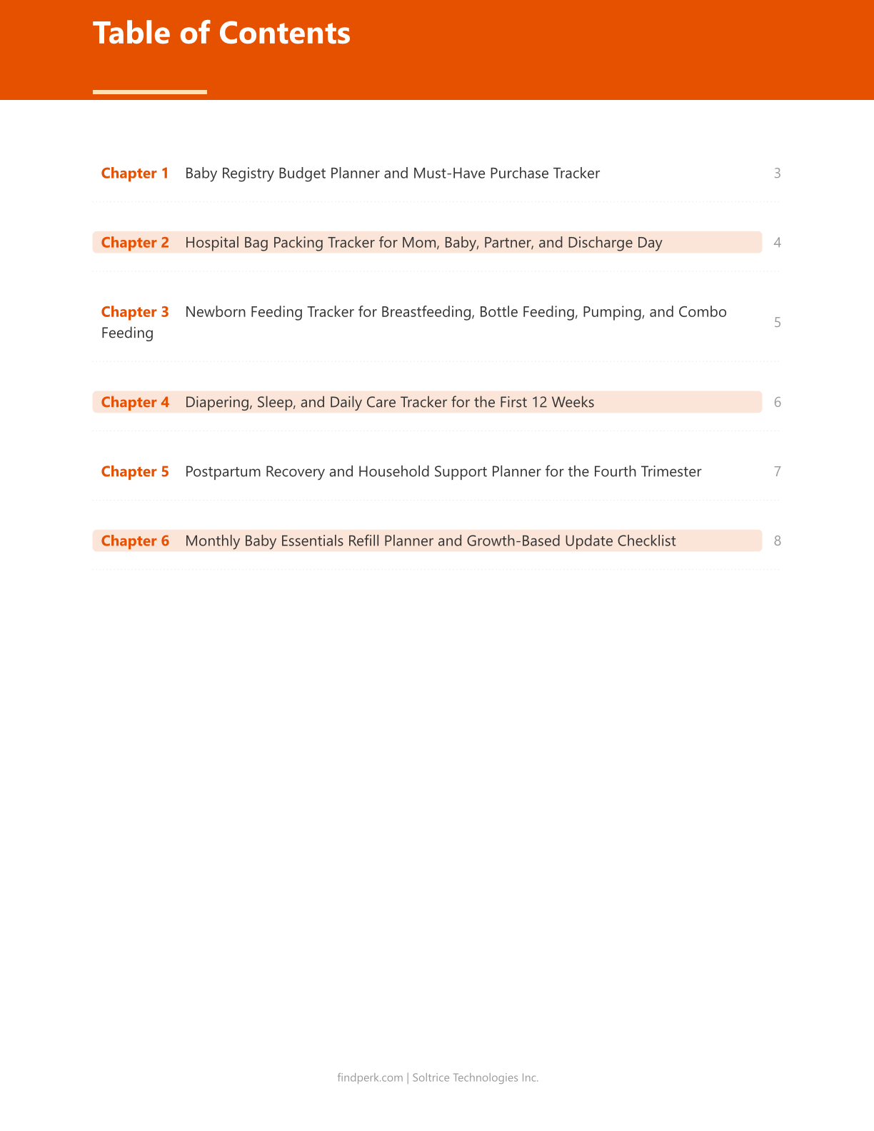 New Baby Essentials Planner - Registry Checklist, Hospital Bag & Feeding Tracker