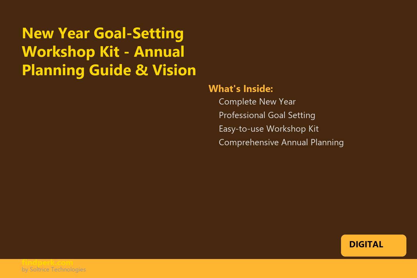 New Year Goal-Setting Workshop Kit - Annual Planning Guide & Vision Workbook