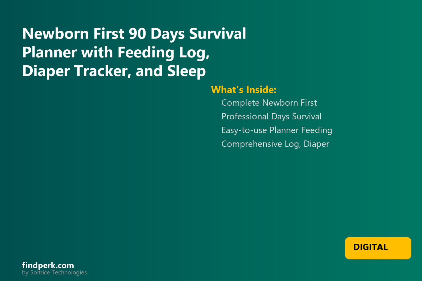 Newborn First 90 Days Survival Planner with Feeding Log, Diaper Tracker, and Sleep Schedule