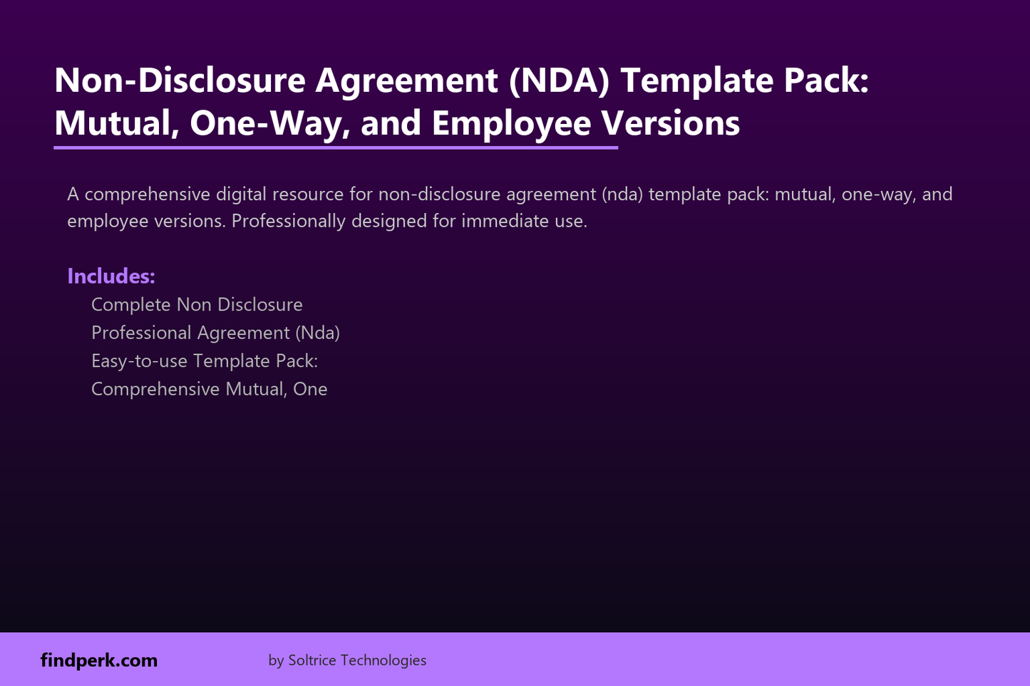 Non-Disclosure Agreement (NDA) Template Pack: Mutual, One-Way, and Employee Versions