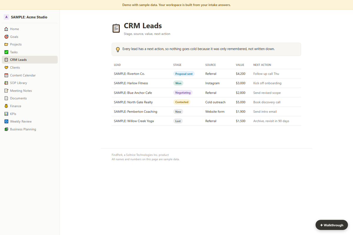Done-for-You Notion Business OS: Your Whole Business Organized in One Workspace