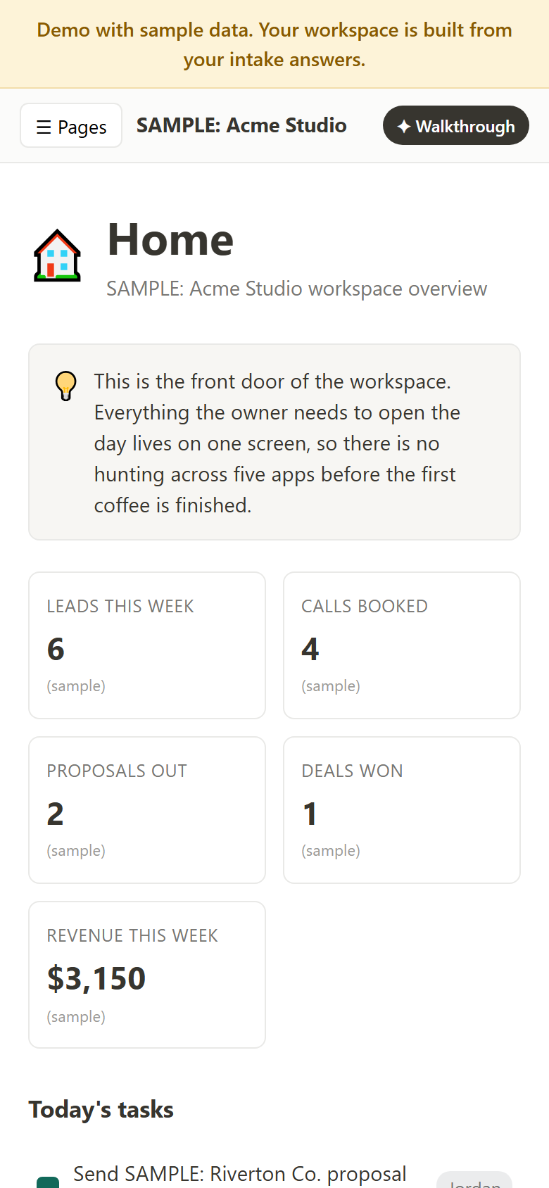 Done-for-You Notion Business OS: Your Whole Business Organized in One Workspace