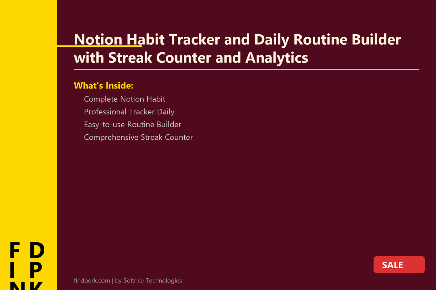 Notion Habit Tracker and Daily Routine Builder with Streak Counter and Analytics