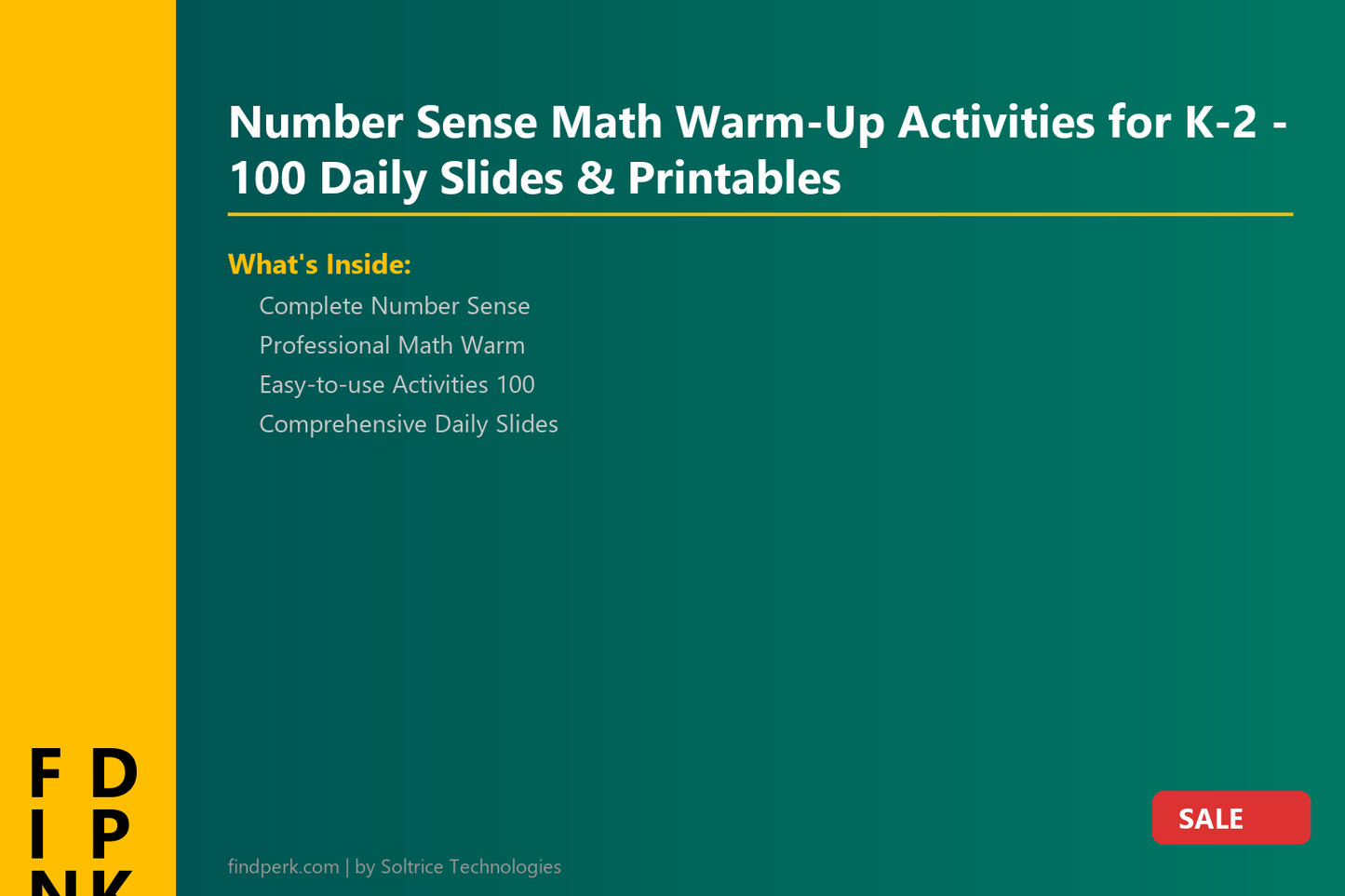 Number Sense Math Warm-Up Activities for K-2 - 100 Daily Slides & Printables