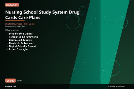 Nursing School Study System Drug Cards Care Plans - Cover