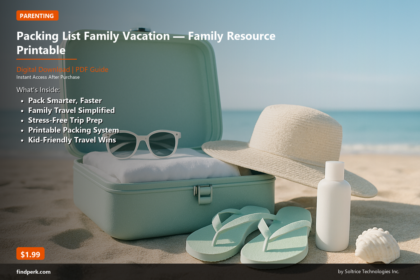 Packing List Family Vacation — Family Resource Printable