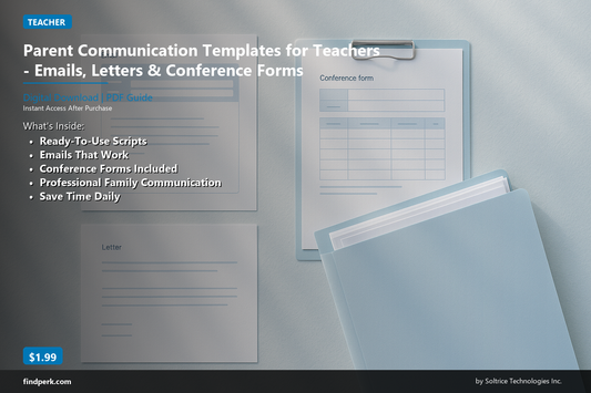 Parent Communication Templates for Teachers - Emails, Letters & Conference Forms