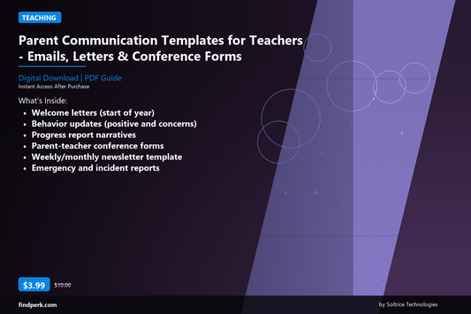 Parent Communication Templates for Teachers - Emails, Letters & Conference Forms - Cover