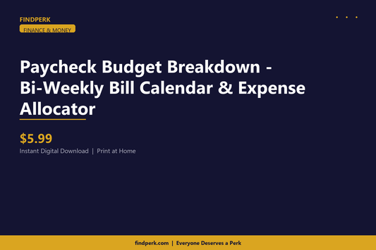 Paycheck Budget Breakdown - Bi-Weekly Bill Calendar & Expense Allocator