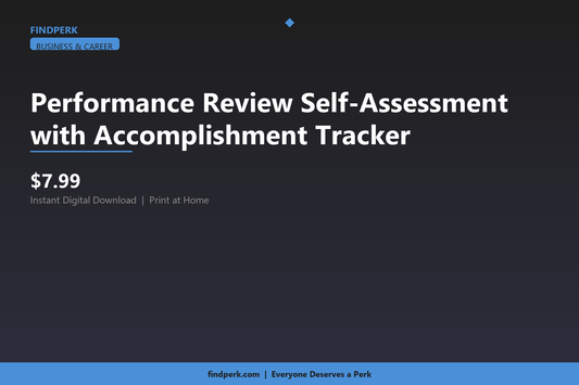 Performance Review Self-Assessment with Accomplishment Tracker