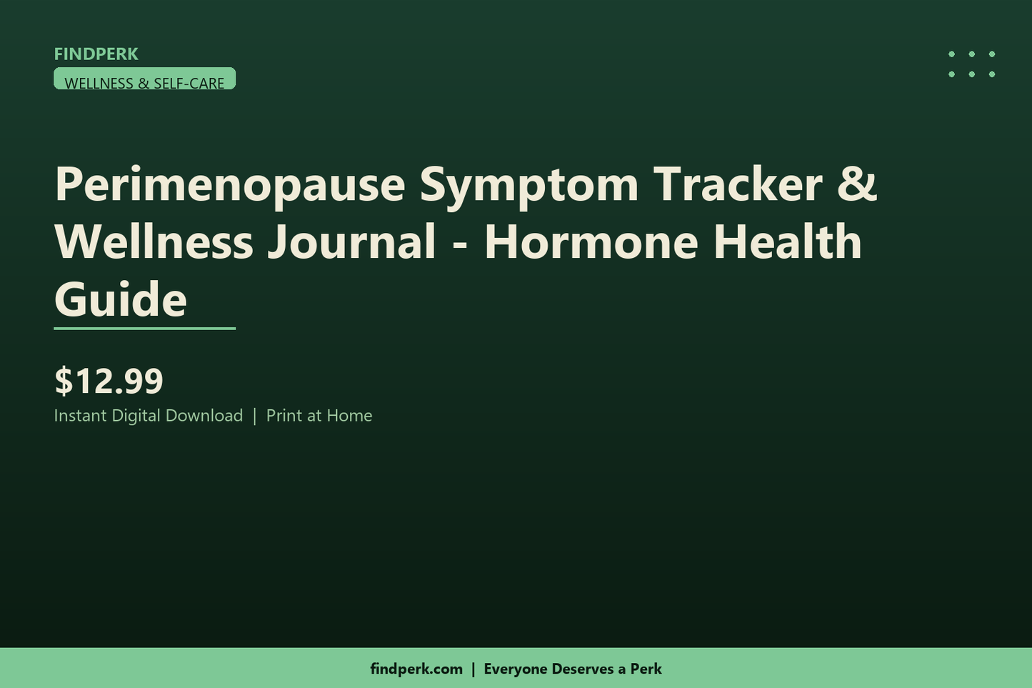 Perimenopause Symptom Tracker & Wellness Journal - Hormone Health Guide
