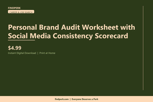 Personal Brand Audit Worksheet with Social Media Consistency Scorecard