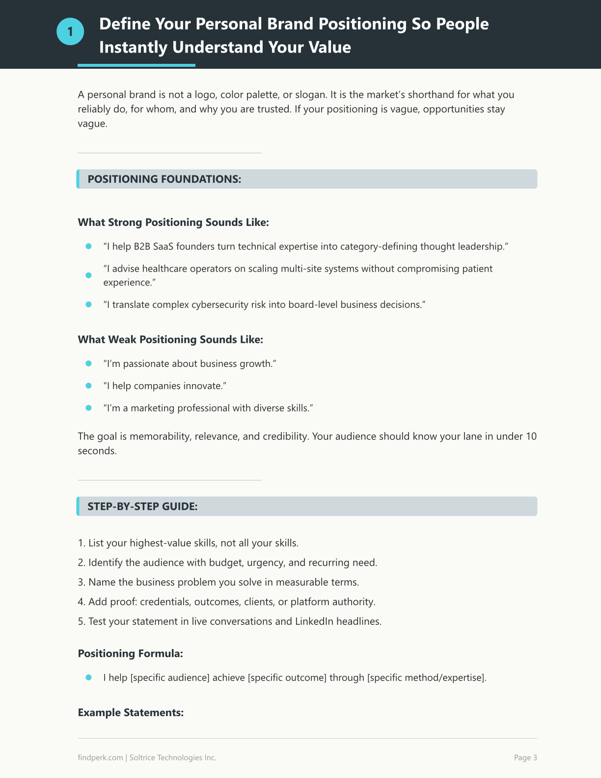 Personal Brand Strategy Workbook - Build Your Professional Reputation