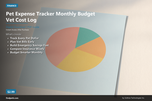 Pet Expense Tracker Monthly Budget Vet Cost Log