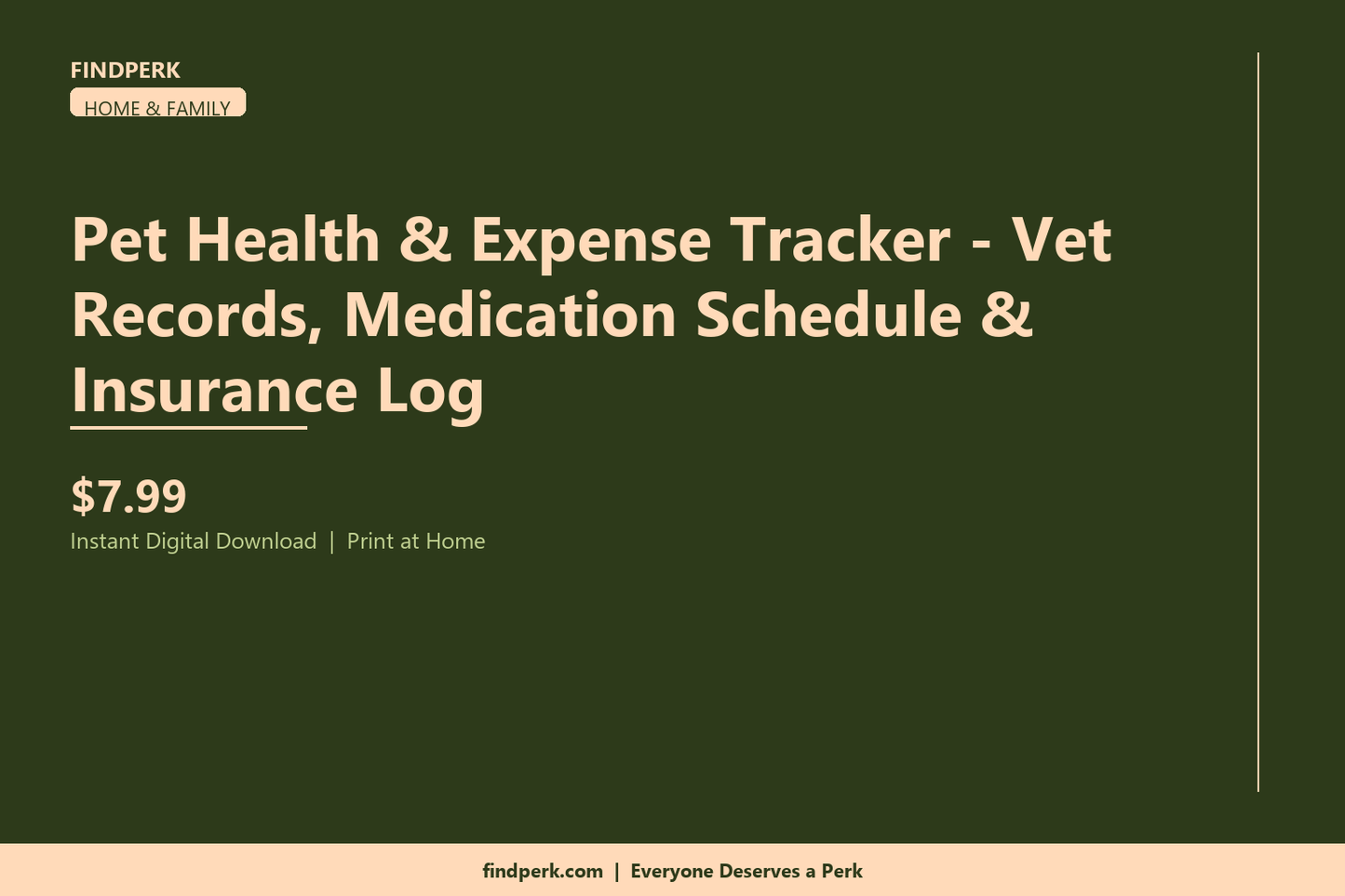 Pet Health & Expense Tracker - Vet Records, Medication Schedule & Insurance Log