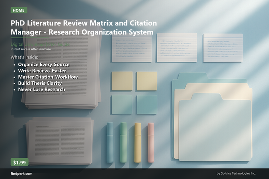 PhD Literature Review Matrix and Citation Manager - Research Organization System