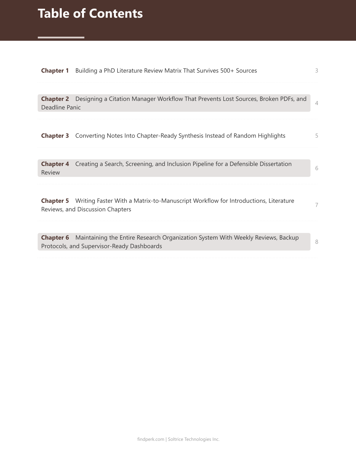 PhD Literature Review Matrix and Citation Manager - Research Organization System
