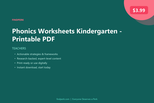 Phonics Worksheets Kindergarten - Printable PDF