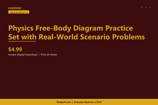 Physics Free-Body Diagram Practice Set with Real-World Scenario Problems