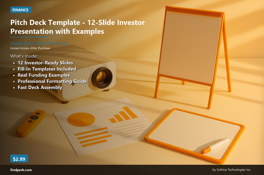 Pitch Deck Template - 12-Slide Investor Presentation with Examples