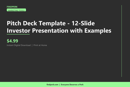 Pitch Deck Template - 12-Slide Investor Presentation with Examples