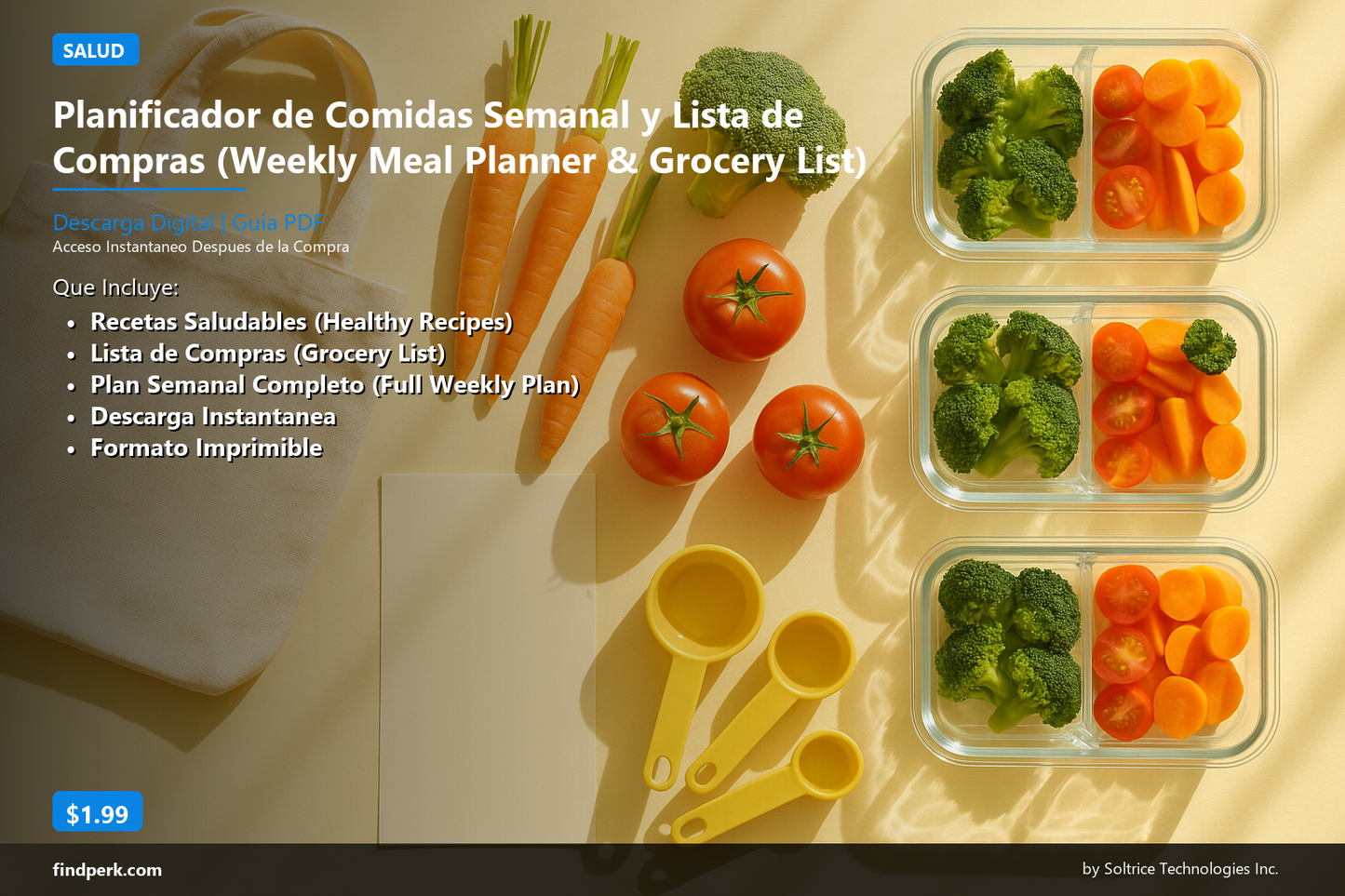 Planificador de Comidas Semanal y Lista de Compras (Weekly Meal Planner & Grocery List)